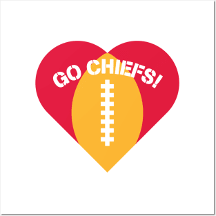 Heart Shaped Kansas City Chiefs Posters and Art